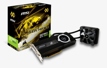 Msi And Corsair Launch Gtx980ti Sea Hawk Graphics Card, HD Png Download, Transparent PNG