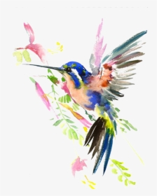 Watercolor Painting Drawing Hummingbird Download Hq, HD Png Download, Transparent PNG