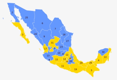 2006 Mexican General Election - Mexico Map, HD Png Download, Transparent PNG