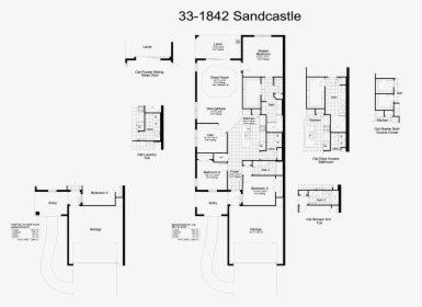 Sandcastle Floor Plan - Sandcastle Homes Floor Plans, HD Png Download, Transparent PNG