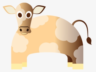 Transparent Cow Eating Grass Clipart - Cartoon, HD Png Download, Transparent PNG