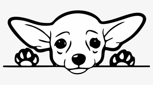 Peeking Dog Decal - Chihuahua Peeking, HD Png Download, Transparent PNG