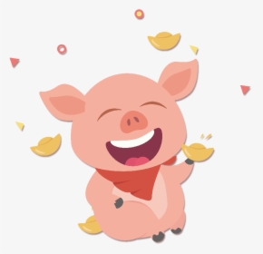 Pig Year Image Design Elements Hand Drawn Png And Psd - Vector Graphics, Transparent Png, Transparent PNG