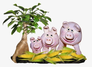 Farm, Pigs, Corn - Animal Figure, HD Png Download, Transparent PNG