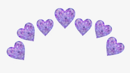 Heart Crown Hearts Tumblr Purple Purpleheart Emoji - Transparent Heart Crown Purple, HD Png Download, Transparent PNG