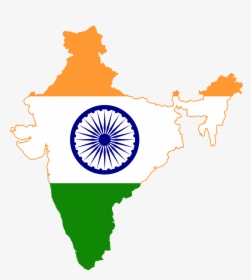 Flag Map Of India Actual Control - Flag Map Of India, HD Png Download, Transparent PNG