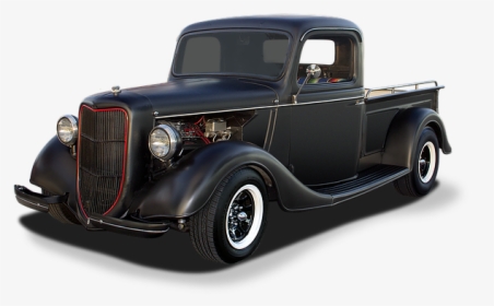 Vintage, Pickup, Truck, White Walls, Black, Hot Rod - Pickup Truck, HD Png Download, Transparent PNG