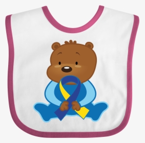 Down Syndrome Bear Baby Bib $9 - Awareness Ribbon, HD Png Download, Transparent PNG