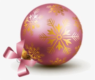 Ornament Pretty Pink Christmas Clip Art Transparent - Christmas Decoration Pink Png, Png Download, Transparent PNG