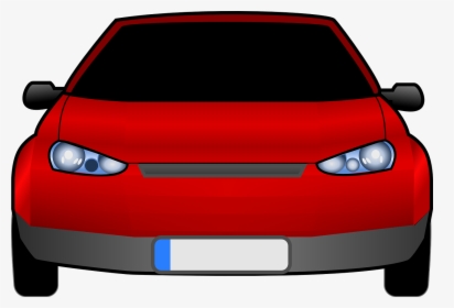 Car, Automobile, Headlamp, Headlight, License Tag - Car Clipart Png Front, Transparent Png, Transparent PNG