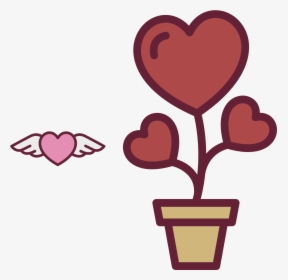 Heart Flower Icon - Flor De Coração Png, Transparent Png, Transparent PNG