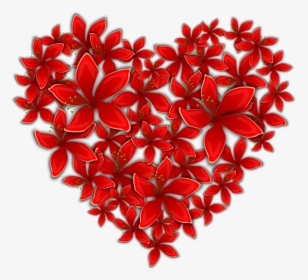 Flowery Heart - Symbols Of Love Flowers Png, Transparent Png, Transparent PNG