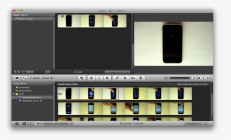 How To Rotate A Video Clip Using Imovie - Imovie, HD Png Download, Transparent PNG