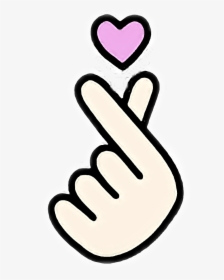 Hand Heart Finger Korea - Saranghae Dedos, HD Png Download, Transparent PNG