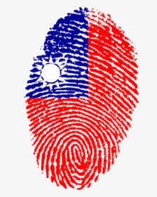 Taiwan, Flag, Fingerprint, Country, Pride, Identity - Taiwan Flag Fingerprint, HD Png Download, Transparent PNG