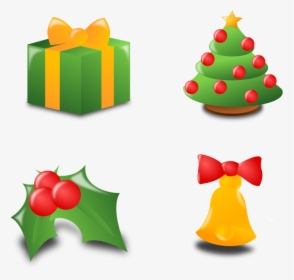 Christmas Icon Set Collection - Christmas Gift Clipart, HD Png Download, Transparent PNG