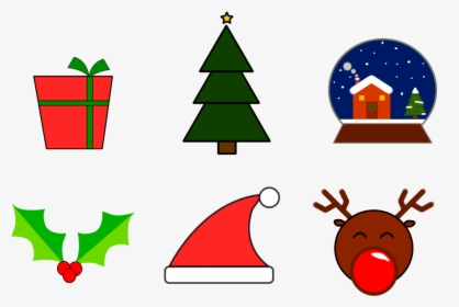 Free Christmas Icon Pack Psd - Transparent Background Xmas Symbols, HD Png Download, Transparent PNG