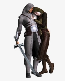 Couple, Medieval, Love, Fantasy, Armor, Woman, Man, - Human Female Warrior Dnd, HD Png Download, Transparent PNG
