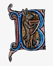 Illuminated Letter B Medieval Ages - Middle Ages Illuminated Letters B, HD Png Download, Transparent PNG