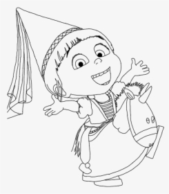 Agnes Despicable Me 2 Using Hat Coloring For Kids Agnes - Despicable Me Agnes Coloring, HD Png Download, Transparent PNG
