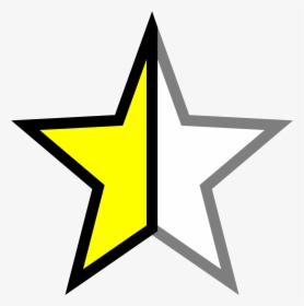 File Yellow Svg Wikimedia - Half A Yellow Star, HD Png Download, Transparent PNG