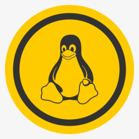 Tux Badge Orange - Linux Logo, HD Png Download, Transparent PNG