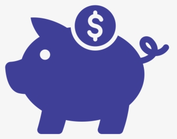 Piggy Bank Saving Money Insurance - Blue Piggy Bank Clipart, HD Png Download, Transparent PNG