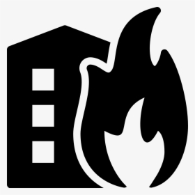 Building On Fire Icon Png, Transparent Png, Transparent PNG
