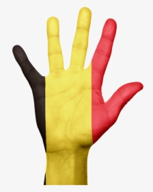 Belgium Flag Hand Png, Transparent Png, Transparent PNG