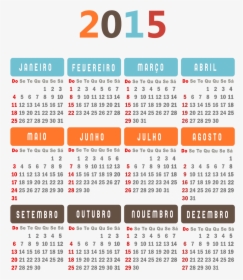 Calendario 2015 Brasil, HD Png Download, Transparent PNG
