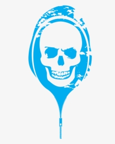 Blue Nike Logo Png Download - Skull, Transparent Png, Transparent PNG