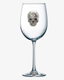 Skull Jeweled Stemmed Wine Glass - Funny Wine Glasses, HD Png Download, Transparent PNG