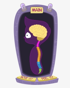 Professor Einspine S Lab - Cartoon Spinal Cord Png, Transparent Png, Transparent PNG