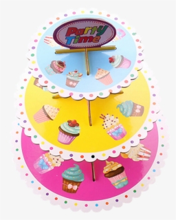 Cup Cake Stands Asst -cupcake Design - Birthday Party, HD Png Download, Transparent PNG