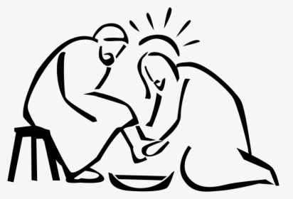 Jesus Washing Disciples Feet - Clipart Maundy Thursday, HD Png Download, Transparent PNG