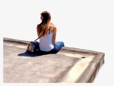 #freetoedit #girl #sitting #alone #remixit - Girl Sitting Alone Png, Transparent Png, Transparent PNG