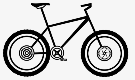 Bicycle,monochrome Photography,bicycle Wheel - Transparent Background Bicycle Clipart, HD Png Download, Transparent PNG