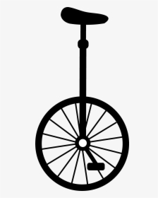 Man On Unicyle Png Black And White - Unicycle Clipart Black And White, Transparent Png, Transparent PNG