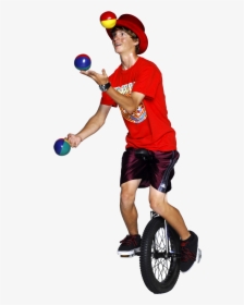 Transparent Unicycle Png - Riding A Unicycle And Juggling, Png Download, Transparent PNG