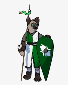 My Fursona In 11th Century Warrior Outfit - Cartoon, HD Png Download, Transparent PNG