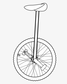 Unicycle Coloring Image - Unicycle Clipart Black And White, HD Png Download, Transparent PNG