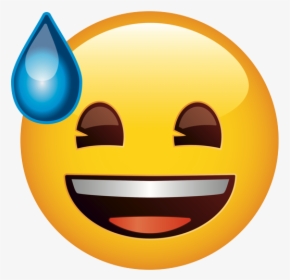 Emoji Blue Smiley Face, HD Png Download, Transparent PNG
