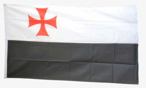 Templar Cross Black-white Flag - Flag, HD Png Download, Transparent PNG