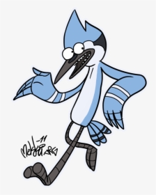 Mordecai By Mekki On Clipart Library - Cartoon Blue Jay, HD Png Download, Transparent PNG