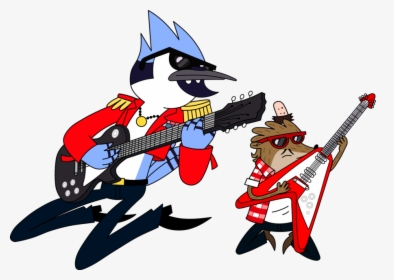 Regular Show Wiki - Mordecai And Rigby Rockstar, HD Png Download, Transparent PNG