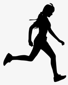 Vector Graphics Silhouette Illustration Woman Image - Girl Running Silhouette Png, Transparent Png, Transparent PNG