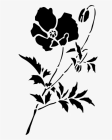 Stencil Silhouette Street Art Drawing - Stencil Poppy, HD Png Download, Transparent PNG