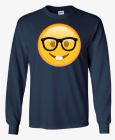 Nerd Glasses Emoji Tee/hoodie/tank - T-shirt, HD Png Download, Transparent PNG