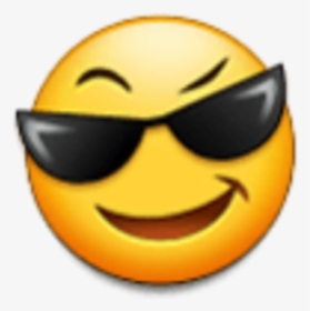 #emoji #smile #sunglasses #glasses #yellow #happy #fine - Smiley, HD Png Download, Transparent PNG