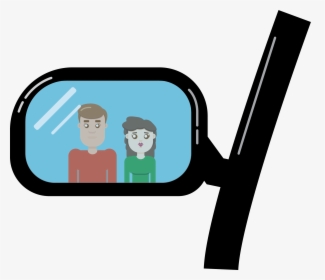 Rear View Mirror Cartoon Png, Transparent Png, Transparent PNG